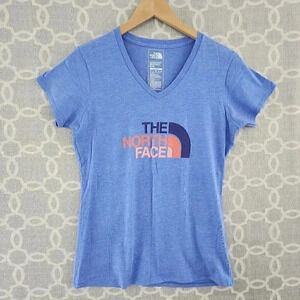 The North Face Blue and Pink Short Sleeve Tee
